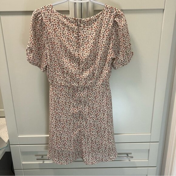 PERFECT STRANGER “Juliette” Lined Floral Print Deep V Neck Mini Dress - Picture 8 of 11